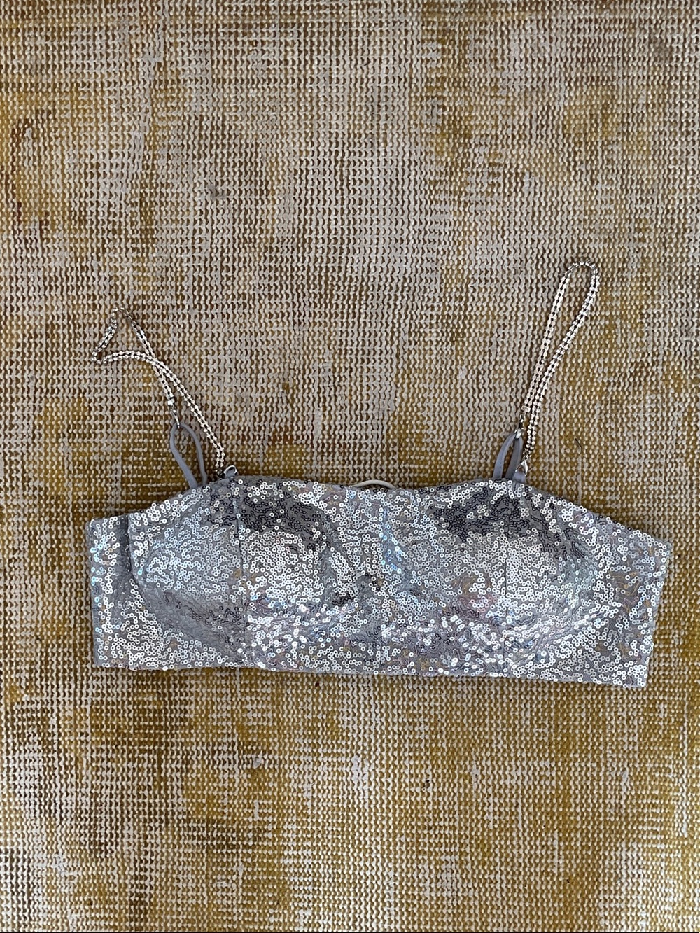 Silver Sequin Bandeau